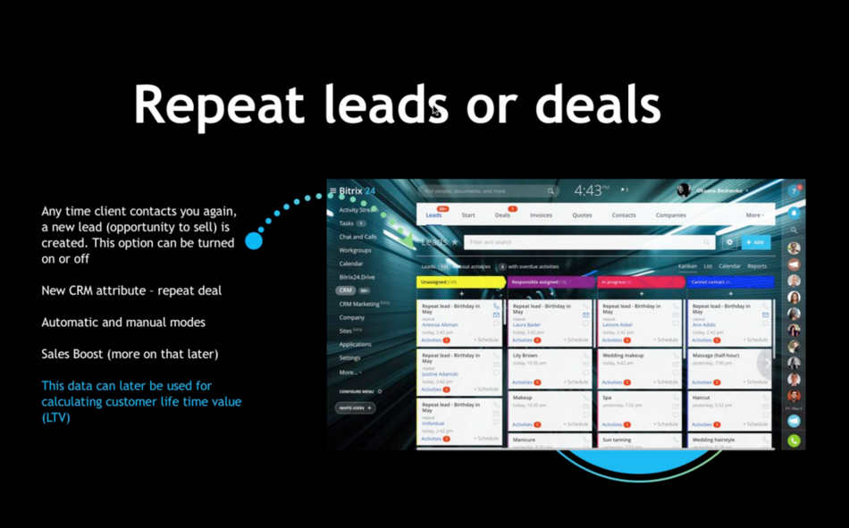 Repeat leads or deals